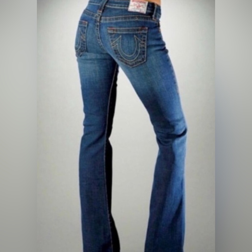 True Religion Women's Bobby Boot Cut Jeans in Deep Blue